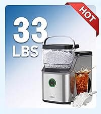 Silonn Nugget Ice Maker Countertop with APP & Voice Control, Self Cleaning Ice Machine with 3L Large Water Tank, 40 lbs/24H Soft Chewable Ice, Portable Pebble Ice Maker for Home, Kitchen and Party