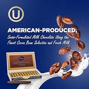 Madelaine Chocolate Candy Cigarettes Gift Box for Birthday Party or Celebration - 12 Chocolate Cigars Father's Day Gift - Individually Wrapped in an Elegant Box