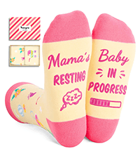 HAPPYPOP Expecting Mother's Day Gifts for New Mom - Mom To Be Gifts for Pregnant Women, Maternity Socks Pregnancy Stocking Stuffers, labor delivery