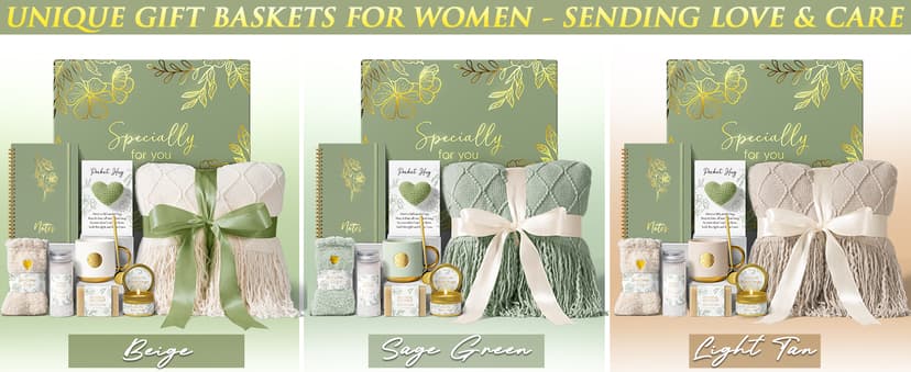 Self Care Gifts for Women Get Well Soon Gift Baskets, Unique Christmas Birthday Gifts for Women Spa Care Package, Sympathy Inspirational Thinking of You Gift Set for Mom Sister Friend Wife Girlfriend