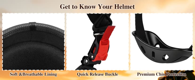 German Style Motorcycle Helmet DOT Approved with Goggles & Mask - Retro Half Helmet with Quick Release Buckle for Motorcycle Motorbike Cruiser, Scooter, Chopper (Adult Men & Women)