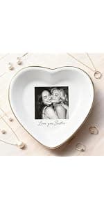 My4gifts Personalized Besties Photo Jewelry Dish, Sisters Jewelry Dish, Custom Besties Gifts, Bff Gifts, Friendship Gift, Best Friend Gift for Women, Custom Jewelrys Plate, Birthday, Christmas/2 B0GFCRMT8Q