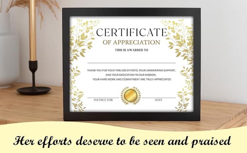 Certificate of Appreciation -25pcs, Certificates of Recognition, Thank You Gifts Certificates for Employees, Staff, Teachers, Volunteers, 8×10 Inch Award Certificate-A08
