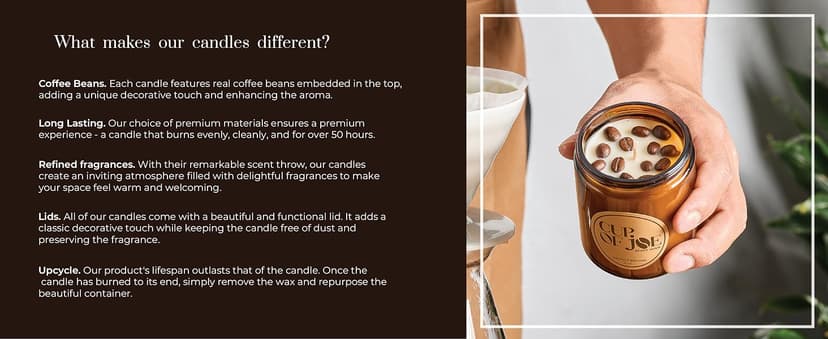Coffee scented jar candle 9oz espresso aroma in amber glass for warm ambiance, long-lasting fragrance, and home décor. 9oz Coffee Scented Jar Candle, Espresso, Amber Glass, Home Fragrance Gift B0DJMPC42T