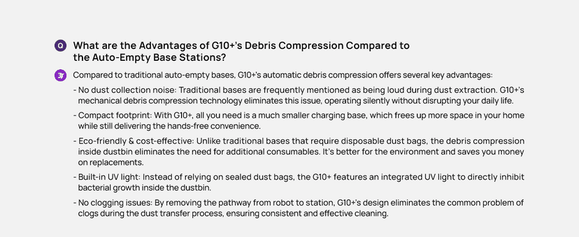 3i G10+ Robot Vacuum and Mop Combo, 18,000 Pa Suction, 60-Day Hands-Free Cleaning with Quiet Debris Compression, Smart LiDAR Navigation, Auto Extension Along Edges, Ideal for Hard Floors & Carpets