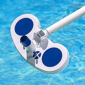Poolmaster Deluxe Weighted Vinyl Liner Pool Vacuum Head With Air-Relief Valves, Safe Cleaning for Inground & Above-Ground Pools – Fits 1-1/4" & 1-1/2" Hoses