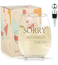 I Identify as Water 16oz Stemless Wine Glass, Funny Wine Glasses For Women, Men, 2025 Best White Elephant Gifts, Gag Gift, Perfect Birthday Or Christmas Gift For Adult, Coworker, Friend, Sister