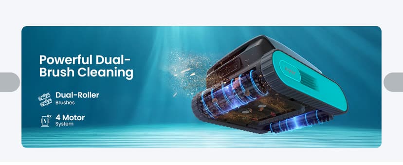 AIPER Scuba V3 AI Vision Cordless Robotic Pool Cleaner, Include Wireless Charging Dock, Smart Waterline Parking & Featherlight Design, Micromesh Multi-Layer Filtration, Blue