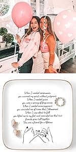 Friend Birthday Gifts for Women Ring Dish Friendship Gifts for Women Friends Female Gifts "There are friendships imprinted in our hearts that will never be diminished by time and distance"