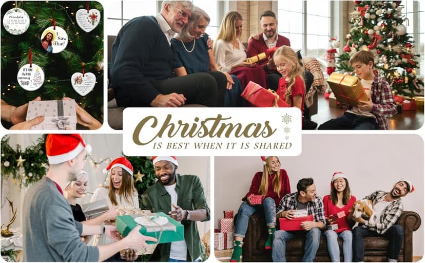 Neighbor Ceramic Ornaments Decor Christmas - Friendship Ornament Gift to Cherish Sincere Neighborhood- Neighbors Like You are Precious & Few