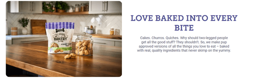 Three Dog Bakery CinnaMutt Roll Crunch, 5 oz Festive Dog Bones, Holiday & Christmas Dog Training Treats, Puppy Training Rewards