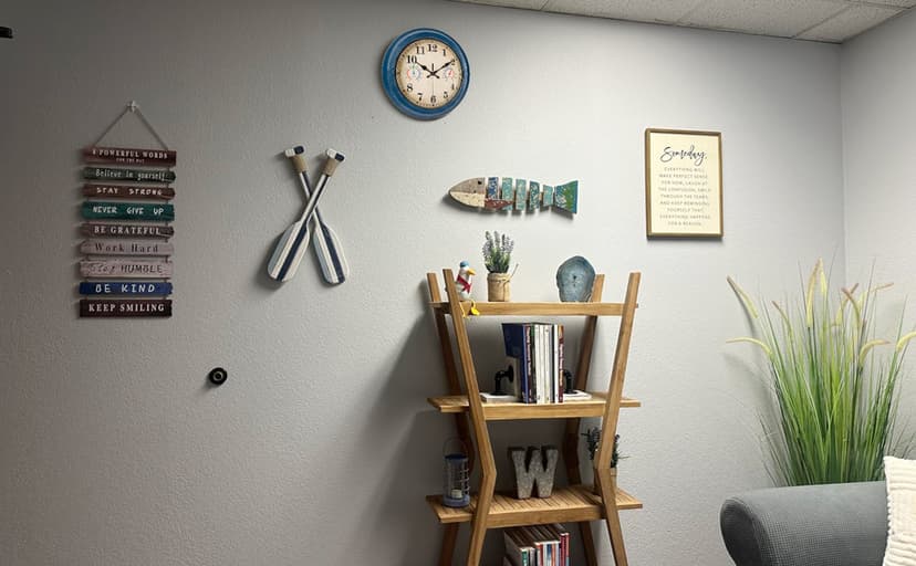 12 Inch Outdoor Clock with Thermometer and Hygrometer Combo, Waterproof Indoor Outdoor Wall Clocks for Patio, Pool, Garden, Bathroom Decor- Blue