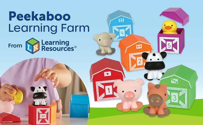 Farm Animals for Toddlers, Educational Fine Motor Montessori Sets, Toddler Animal Toys, Counting, Sorting & Matching Toy Learning Resources The Original Peekaboo Learning Farm B081P4CZQ9