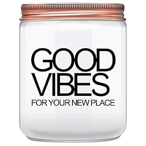 House Warming Gifts New Home, New Home Gifts, Good Vibes Candle, New House Essentials Best Presents for Women Couple Friends - Lavender Candles