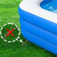 Inflatable Swimming Pool, Blow up Pool, Above Ground Swimming Pool for Family,Pool for Adults 120x 72 x 22 inch Full-Sized Inflatable Pool for Outdoors, Backyard