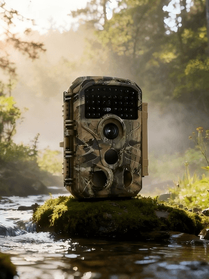 BLAZEVIDEO Game & Trail Camera 32MP Photo & 1296P Video with 100ft Night Vision Motion Activated 0.1s Trigger Speed Waterproof for Home Security, Outdoor Wildlife Scouting