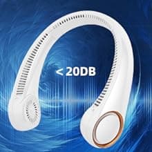 Portable Neck Fan, Hands Free Bladeless, 360° Cooling Personal Fan,Wearable Quiet Fan for Outdoor Indoor, Birthday Gifts for Men Women Mom Dad, 4000mAh Battery USB Rechargeable, 3-Speeds(Black)