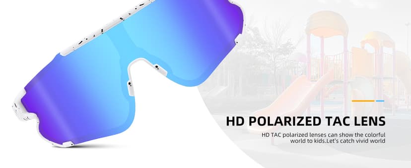 Kids Baseball Polarized Sunglasses: Sports Sunglasses for Boys Girls 3-12 Youth Sun Glasses for Cycling Running B0DB7QJYL4