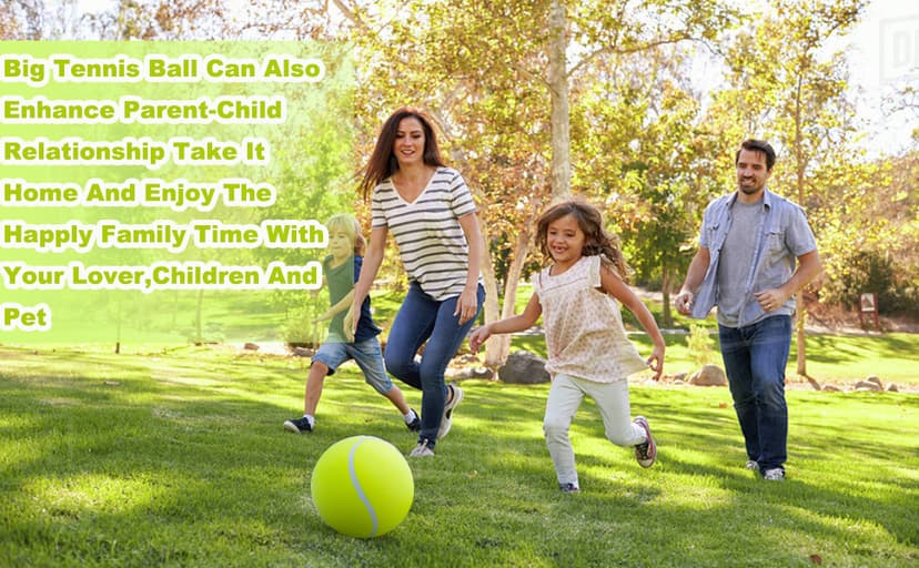 Giant 9.5" Dog Tennis Ball Large Pet Toys Funny Outdoor Sports Ball with Inflating Needles for Small Medium Large Dog