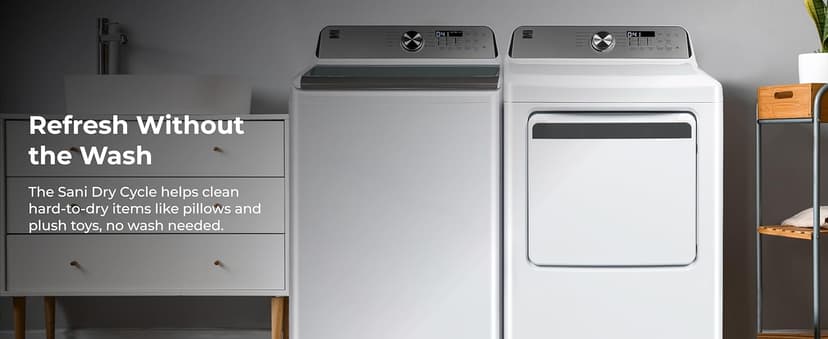 Kenmore 7.0 cu. ft. Front Load Electric Dryer - with Guard to Reduce Wrinkles & Static - Smart Sensor Drying - LED - White