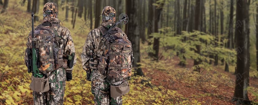 BLISSWILL Large Hunting Backpack with padded weapon for Bow Rifle Hunting Gear Accessories 40L(New leaf camouflage)