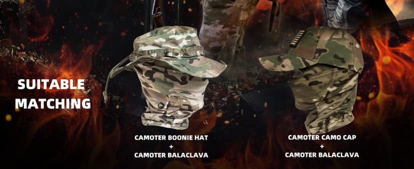 CAMOTER Camo Balaclava Ski Face Mask UV Protector for Man and Women Hunting Fishing Motorcycle Windproof&Military Tactical