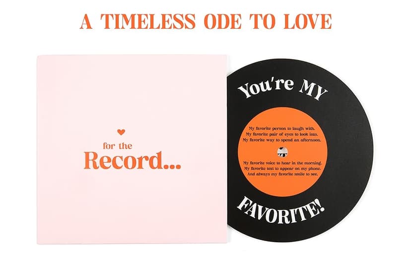 Bee! Anniversary card for Him or Her | Gift for Husband or Wife, Boyfriend or Girlfriend | Valentine's Day Card for men and women | For the Record Love Card