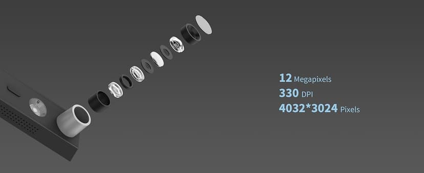 CZUR Lens1200 Pro Portable Document Scanner, 12MP USB Document Camera, Fast Scan 1s/Page, Capture Size A4, Easy-to-Use OCR, Travel-Friendly Mobile Scanner for Mac & Windows(Not for Books)