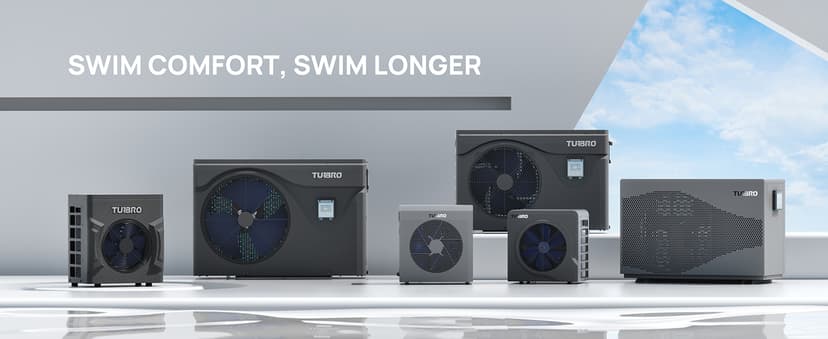 TURBRO 18,000 BTU Swimming Pool Heat Pump, Electric Pool Heater for Above-Ground Pools and Spas up to 6,000 Gallons, Titanium Heat Exchanger, 5.5 COP, IPX4-Waterproof, 110-120V, Manatee M18