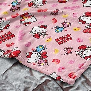 Northwest Hello Kitty Silk Touch Throw Blanket, 50" x 70", Love You Much