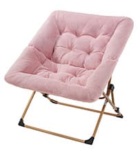 Oakham Comfy Chair for Adults, Soft Faux Fur Folding Lounge for Bedroom Living Room Dorm Rooms Flexible Reading Chair for Teens Kids, X-Large Foldable (Faux Fur-Grey)