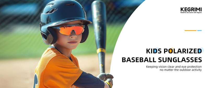 Kids Baseball Polarized Sunglasses: Sports Sunglasses for Boys Girls 3-12 Youth Sun Glasses for Cycling Running B0DB7QJYL4