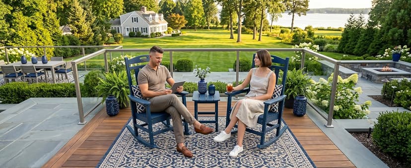 Ciokea Oversized Outdoor Rocking Chair, 380lbs Heavy-Duty Large Patio Rocker, Weather Resistant & Anti-Fade Porch Chair, High Back Cozy Rocking Chair for Outside, Fire Pit, Deck, Garden, Black