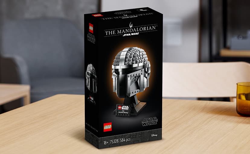 LEGO Star Wars The Mandalorian Helmet 75328 Buildable Model Kit, Display Collectible Decoration Set for Adults, Men, Women, Mom, Dad, Collectible Gift Idea