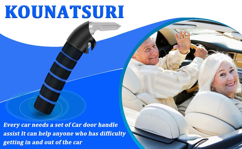 2Pack Car Door Handle for Elderly Car Handle Assist Support Multifunction for Seniors and Handicapped