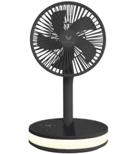 VENTY Portable Fan - Wireless Battery Operated Fan - 4 Speeds - LED Lighting - Carry Case & Remote Control - Cruise Travel - Outdoor Travel RV Power Bank With USB-C Port (Black with Case) B09PMQF5S9
