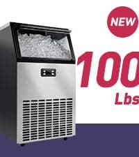 ICYGLEE Commercial Under Counter Ice Maker Machine with Drain Pump, 100Lbs/Day with 24lbs Storage, Built-in Freestanding Ice Maker, Self-Cleaning, 24H Timer, for Commercial & Home Use. (Stainless)