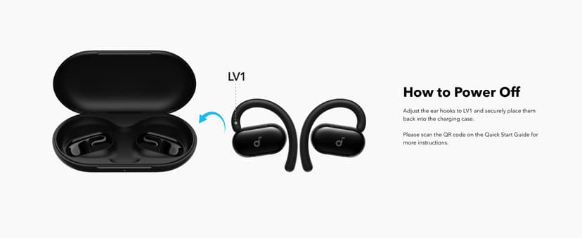 Soundcore V20i by Anker Open-Ear Headphones, Adjustable Ear Hooks, Ultra-Comfort, Snug Fit, Powerful Sound, Clear Calls, IP55, 36H Playtime, Bluetooth 5.4 Wireless Earbuds, Multipoint Connection