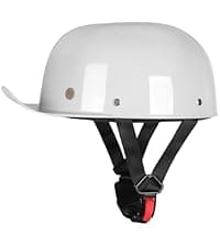 Yesmotor Motorcycle Baseball Helmet - Retro Baseball Style Cap for Unisex-Adult, DOT Approved