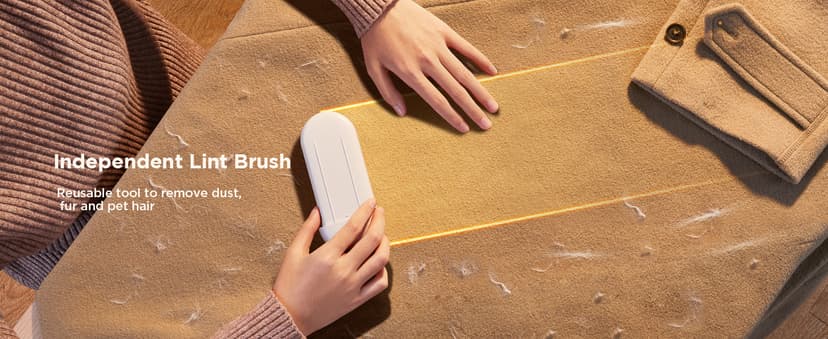 Rechargeable Fabric Shaver, Lint Remover for Clothes, Lint Shaver 6-Leaf Blades, 3-Speeds Lint Shaver with LED Display for Effortless Fuzz & Pill Removal for Clothes, Sweaters, Furniture, White