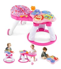 BABY JOY 6-in-1 Baby Activity Center, Baby Jumper & Interactive Play Table with 360° Rotating Seat, Detachable Toys & Music, Montessori-Inspired Design, Activity Center for Infant Toddlers 6-36 Months