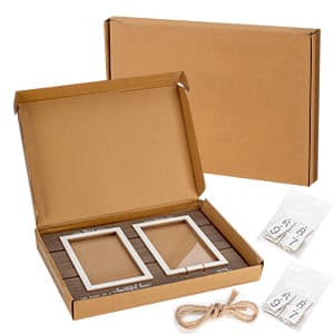 Then & Now Anniversary Picture Frame, 1-99 Years Wedding Gift Ideas - Anniversary Wood Photo Frame, Engagement Bridal Shower Gifts with Sentimental Quote - Holds 2 4x6 Inches Photos (Then & Now)