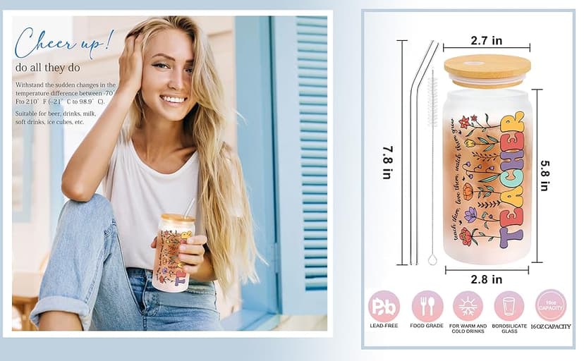 Teacher Appreciation Gifts for Women, Christmas Valentines Day Thank You Gifts for Teachers from Student, Thanksgiving Back To School Present