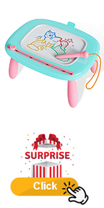 Kikidex Magnetic Drawing Board, Toddler Girl Toys for 1-2 Year Old, Doodle Board Pad Learning and Educational Toys for 1 2 3 Year Old Baby Kids Birthday Gift(Soft Pink)