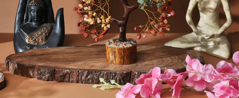 YATSKIA 7 Chakra Tree of Life, Crystals and Healing Stones, Birthday Gifts for Women - Crystal Tree for Positive Energy, Home Office Decor, Spiritual Gifts for Women