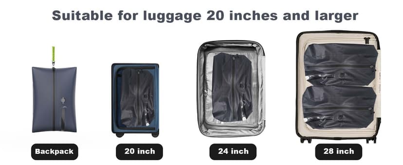 Vacuum Bags for Travel with Electric Pump,34L Waterproof Compression Bags for Carry On Suitcases and Backpack for Air Travel Vacation Camping Boating Outdoor Sports 2 Pack