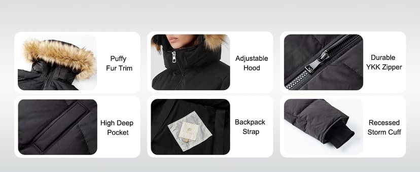 Fitouch Women's Waukee Long Down Coat Parka Jacket | 750+ Fill Power | Full-Length