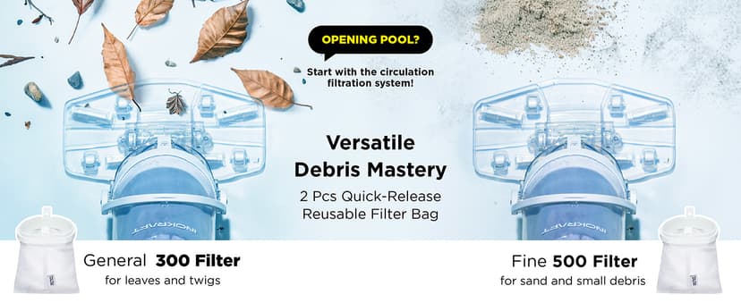 InoKraft Pool Vacuum for Above Ground Pool, Cordless Handheld Pool Vacuum for Inground Pools, Rechargeable Pool Cleaner with Powerful Suction up to 18.5 gallons/min, Ideal for Leaves, Debris, Blue