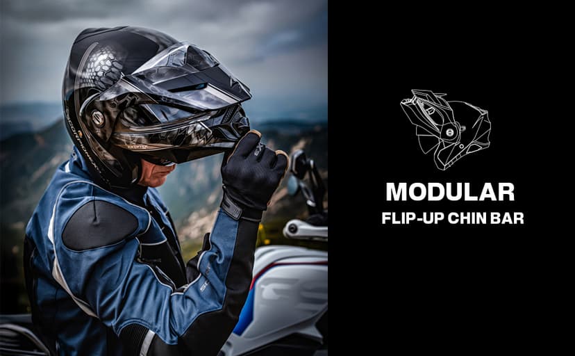ScorpionEXO AT960 Modular Adventure Street Motorcycle Helmet with Bluetooth Ready Speaker Pockets DOT ECE Approved Topographic (Sand Large)