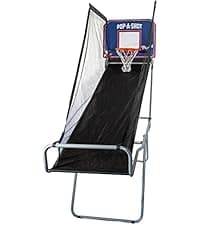 Pop-A-Shot Official Pop-A-Pass Electronic Arcade Style Football Toss Game | 4 Inflatable Mini Footballs | Foldable, Portable, Tote Bag Included